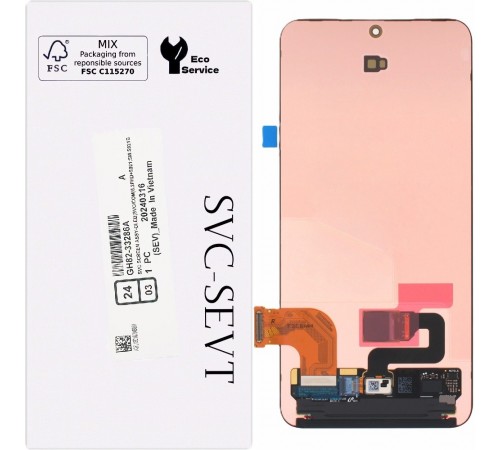 Дисплей для Samsung S921 Galaxy S24, чорний, без рамки, Original, сервісна упаковка, #GH82-33286A