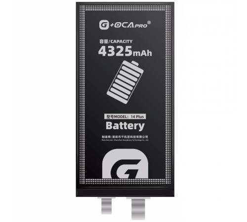 Акумулятор G-OCA Pro для iPhone 14 Plus, Li-ion, 3,86 В, 4325 мА·г, без контролера, (A2850)
