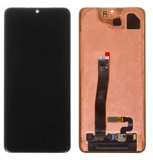 Дисплей для Samsung G988 Galaxy S20 Ultra, черный, без рамки, Оригинал (переклеено стекло)