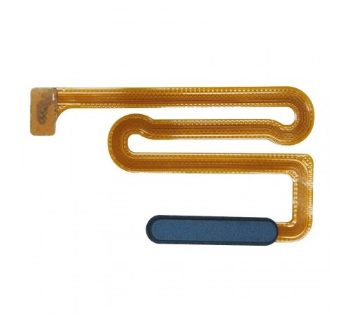 Шлейф для Samsung A125F Galaxy A12, M127 Galaxy M12, кнопки включения, сканера отпечатка пальца (Touch ID), синий