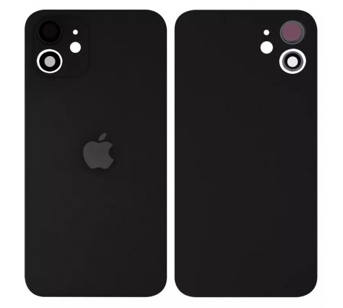 Задня панель корпусу для iPhone 12, чорна + скло камери, small hole Задня панель корпусу для iPhone 12, чорна + скло камери, small hole
