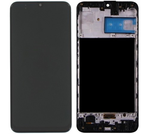 Дисплей для Samsung M215 Galaxy M21, M305 Galaxy M30, M307 Galaxy M30s, M315 Galaxy M31, чорний, з рамкою, Copy, (TFT)