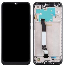 Дисплей для Xiaomi Redmi Note 8, чорний, Лого Redmi, чорний (Space Black), з рамкою, High Copy