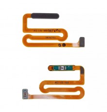 Шлейф для Samsung A135 Galaxy A13, A137 Galaxy A13, кнопки увімкнення, сканера відбитка пальця (Touch ID), чорний