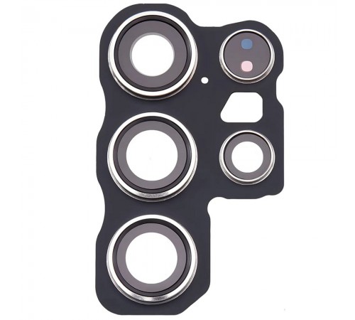 Стекло камеры для Samsung S928 Galaxy S24 Ultra, черное (Titanium Black), с рамкой