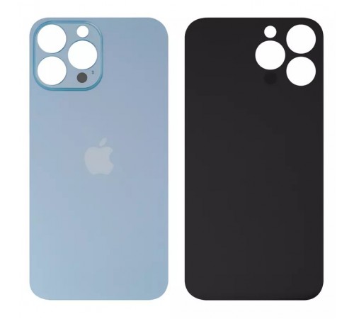 Задняя панель корпуса для iPhone 13 Pro, голубая, нужно снять стекло камеры, sierra Blue, small hole