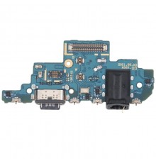 Шлейф для Samsung A528 Galaxy A52s 5G, коннектора наушников, коннектора зарядки, с микрофоном, с компонентами, плата зарядки, Original (PRC)