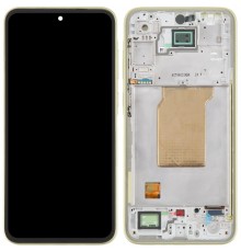Дисплей для Samsung A356 Galaxy A35 5G, желтый (Lemon), с рамкой, Original