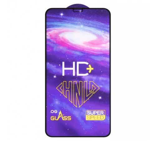 Захисне скло ASP для Apple iPhone 11 Pro Max, iPhone XS Max, 0,33 мм 9H, сумісне з чохлом, Full Glue, чорне, HD+ 