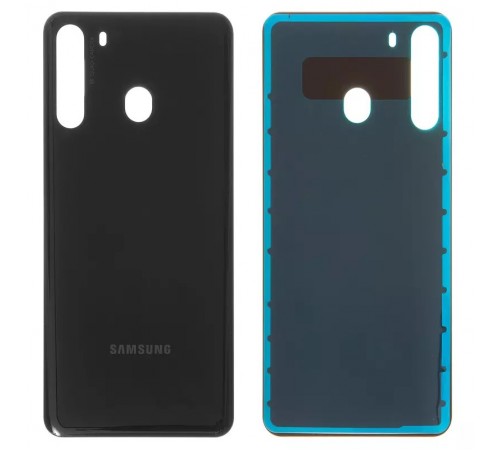 Задняя панель корпуса для Samsung A215 Galaxy A21, черная Задняя панель корпуса для Samsung A215 Galaxy A21, черная