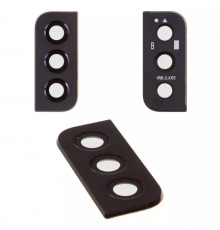 Стекло камеры для Samsung S901B Galaxy S22 5G, черное, с рамкой