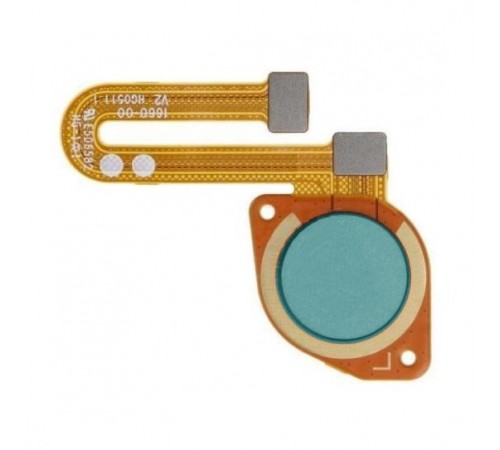 Шлейф для Motorola Moto G20 XT2128, Moto E7i Power XT2097, сканера отпечатка пальца (Touch ID), голубой (Breeze Blue), Original (PRC)