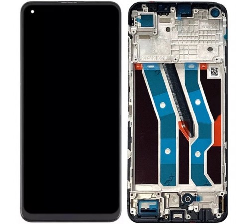 Дисплей для Realme 10, черный, с рамкой, Original (PRC)