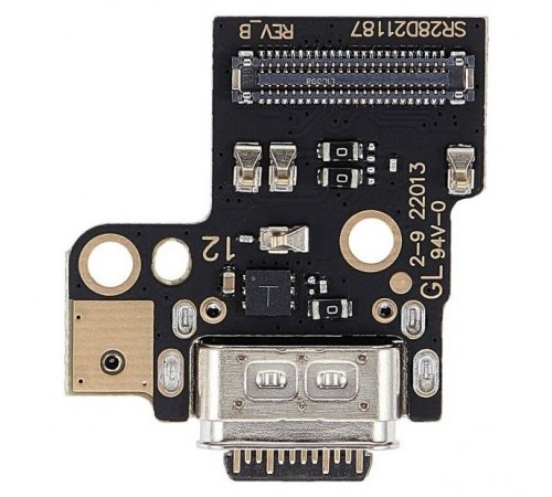 Шлейф для Motorola Moto G200 5G XT2175-1, Edge S30 XT2175-2, коннектора зарядки, микрофона, плата зарядки, Original (PRC)