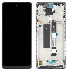 Дисплей для Xiaomi Redmi Note 9 Pro 5G, серый (Pearl Gray), с рамкой, Original (PRC), M2007J17C