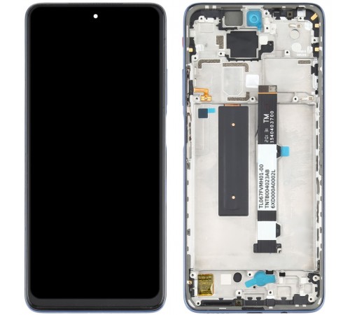 Дисплей для Xiaomi Redmi Note 9 Pro 5G, сірий (Pearl Gray), з рамкою, Original (PRC), M2007J17C