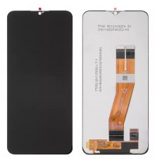 Дисплей для Samsung A037F Galaxy A03s, чорний, без рамки, Original (PRC), з жовтим шлейфом, (160,5x72 mm)