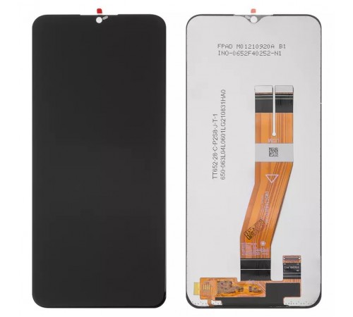 Дисплей для Samsung A037F Galaxy A03s, чорний, без рамки, Original (PRC), з жовтим шлейфом, (160,5x72 mm)