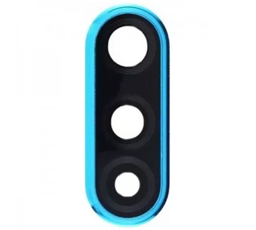 Скло камери для Huawei P30 Lite, синє, з рамкою, 48 Мп