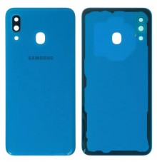 Задняя панель корпуса для Samsung A305F/DS Galaxy A30, синяя + стекло камеры