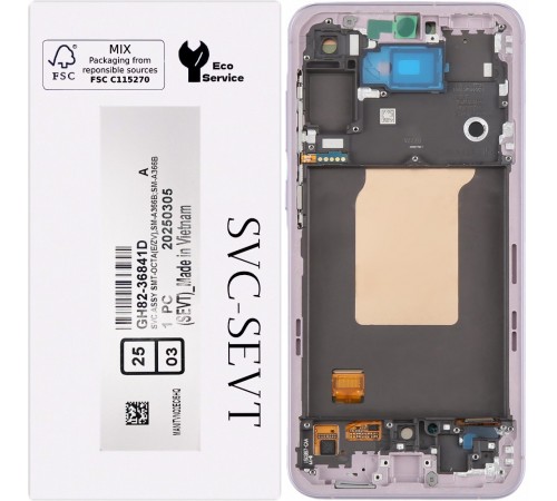 Дисплей для Samsung A556 Galaxy A55, фиолетовый (Lilac), с рамкой, Original, сервисная упаковка, #GH82-34305C Дисплей для Samsung A556 Galaxy A55, фиолетовый (Lilac), с рамкой, Original, сервисная упаковка, #GH82-34305C