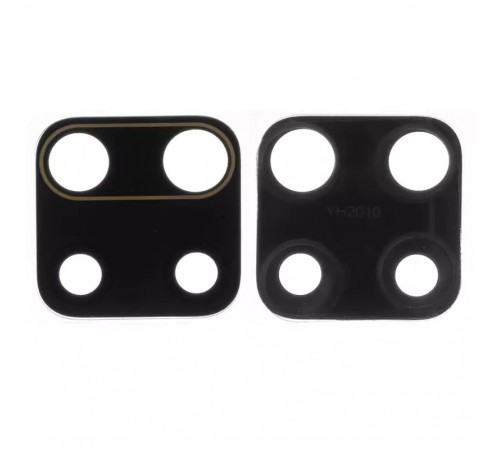 Скло камери для Xiaomi Redmi Note 9, чорне, без рамки