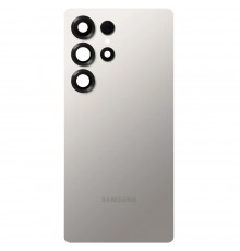 Задняя панель корпуса для Samsung S938 Galaxy S25 Ultra, серая + стекло камеры, с компонентами, Original (PRC), titanium gray