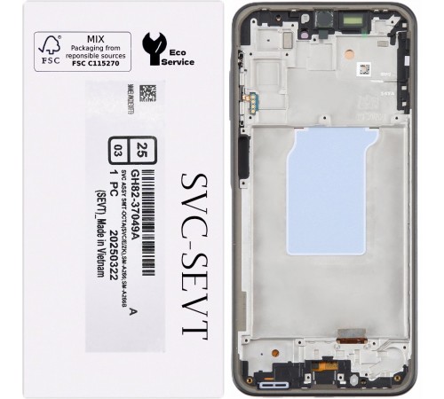 Дисплей для Samsung A266 Galaxy A26, черный, с рамкой, Original, сервисная упаковка, #GH82-37049A