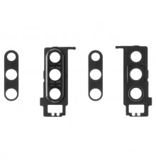 Скло камери для Huawei P30, чорне, з рамкою