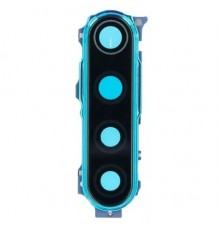 Стекло камеры для Xiaomi Redmi Note 8, синее, с рамкой