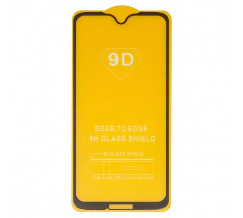 Защитное стекло для Motorola Moto G7 XT1962, совместимо с чехлом, Full Glue, (без упаковки), черный