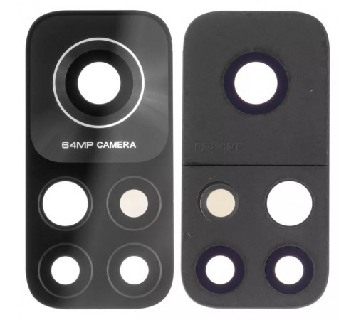 Скло камери для Xiaomi Mi 10T, Mi 10T Pro, чорне, 64 Мп, M2007J3SG, M2007J3SY, M2007J3SP, M2007J3SI, M2007J17C