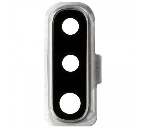 Скло камери для Samsung A705F/DS Galaxy A70, біле, з рамкою