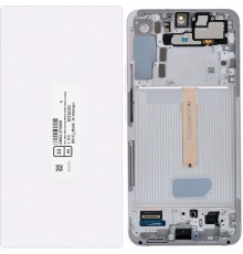 Дисплей для Samsung S906B Galaxy S22 Plus 5G, белый, с рамкой, Original, сервисная упаковка, #GH82-27500B