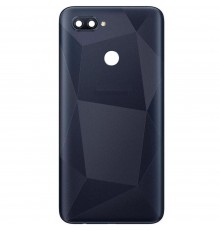 Задня панель корпуса для Oppo A12, чорна, Copy + скло камери