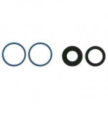 Скло камери для iPhone 12, iPhone 12 mini, синє, з кільцем, комплект 2 шт.