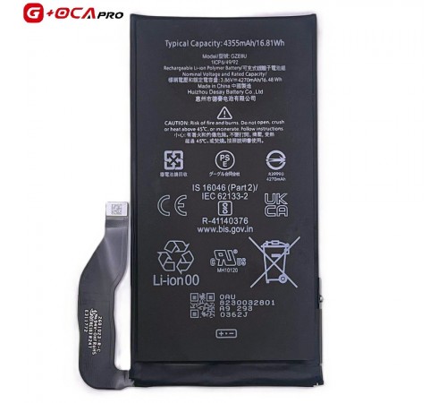 Аккумулятор G+OCA Pro GZE8U для Google Pixel 7, Li-Polymer, 3.86 В, 4355 мАч