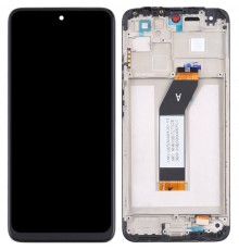 Дисплей для Xiaomi Redmi 10 (2021), чорний, з рамкою, High Copy