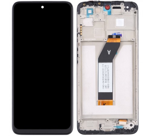 Дисплей для Xiaomi Redmi 10 (2021), черный, с рамкой, High Copy