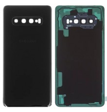 Задняя панель корпуса для Samsung G975 Galaxy S10 Plus, черная (Prism Black) + стекло камеры