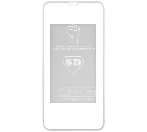 Защитное стекло для Apple iPhone XS Max, iPhone 11 Pro Max, 5D, 9H, Full-Screen, Full Glue, белый