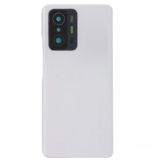 Задняя панель корпуса для Xiaomi 11T, 11T Pro, белая (Moonlight White), Copy + стекло камеры