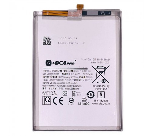 Акумулятор G+OCA Pro EB-BA156ABY для Samsung A155 Galaxy A15, A156 Galaxy A15 5G, Li-ion, 3,85 В, 5000 мАг