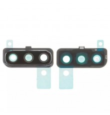 Скло камери для Samsung A505F/DS Galaxy A50, чорне, з рамкою