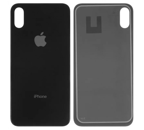 Задня панель корпусу для iPhone X, чорна, потрібно зняти скло камери, High Copy small hole