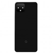 Задня панель корпусу для Google Pixel 4, чорна, Just Black + скло камери
