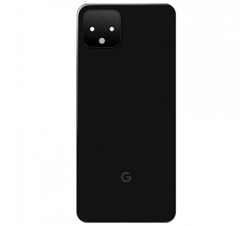 Задня панель корпусу для Google Pixel 4, чорна, Just Black + скло камери
