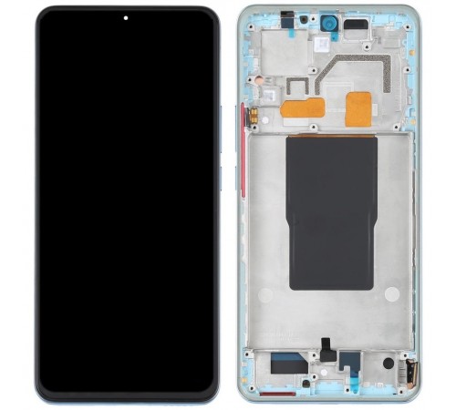 Дисплей для Xiaomi 12T, 12T Pro, синий (Blue), с рамкой, Original (PRC) (переклеено стекло), 22071212AG, 22081212UG, 22081212G