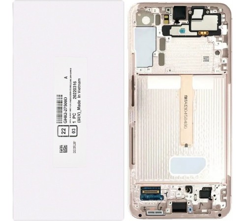 Дисплей для Samsung S906B Galaxy S22 Plus 5G, розовый (Pink Gold), с рамкой, Original, сервисная упаковка, #GH82-27500D Дисплей для Samsung S906B Galaxy S22 Plus 5G, розовый (Pink Gold), с рамкой, Original, сервисная упаковка, #GH82-27500D