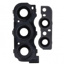 Скло камери для Samsung A235 Galaxy A23, чорне, з рамкою, комплект 3 шт.